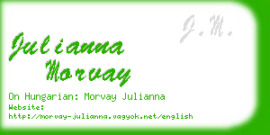 julianna morvay business card